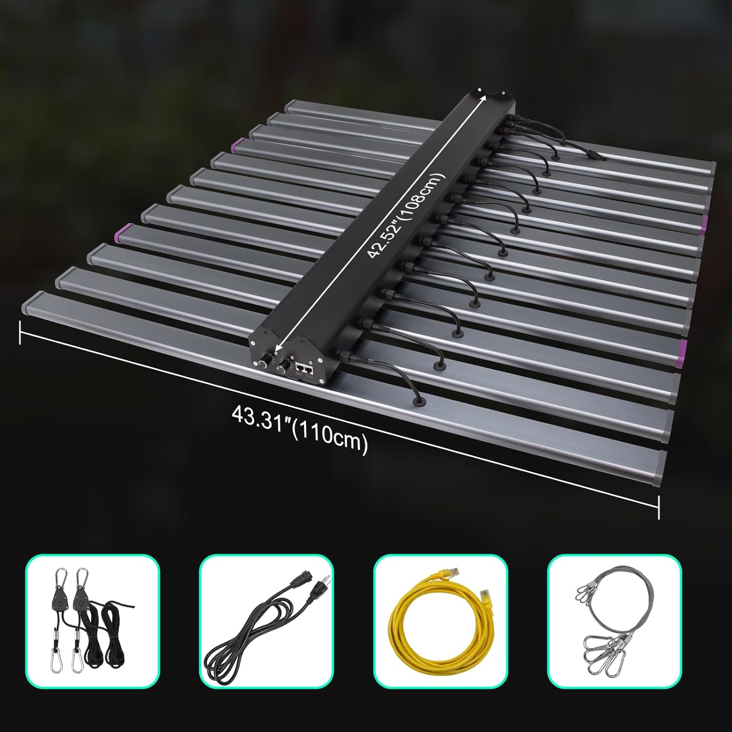 SZHLUX LED Grow Light for Indoor Plants, Dimmable Grow Light for Greenhouse (PT4000, 400W)