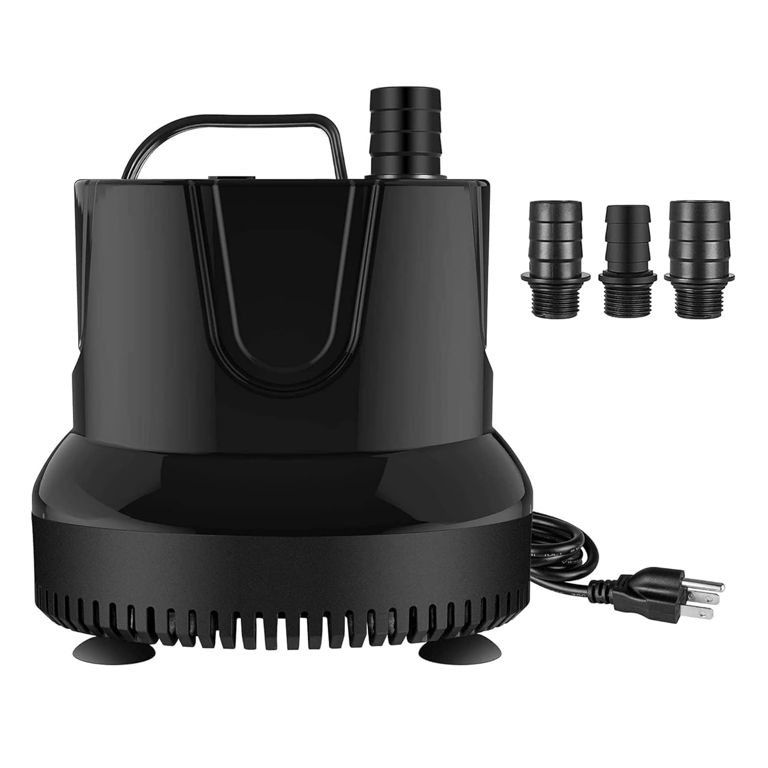 Simple Deluxe 1056 GPH Water Table Pump (4000L/H, 85W), Ultra Quiet Fountain Pump with 13 ft, 3 Nozzles for Fish Tank, Pond, Aquarium, Hydroponics, Black