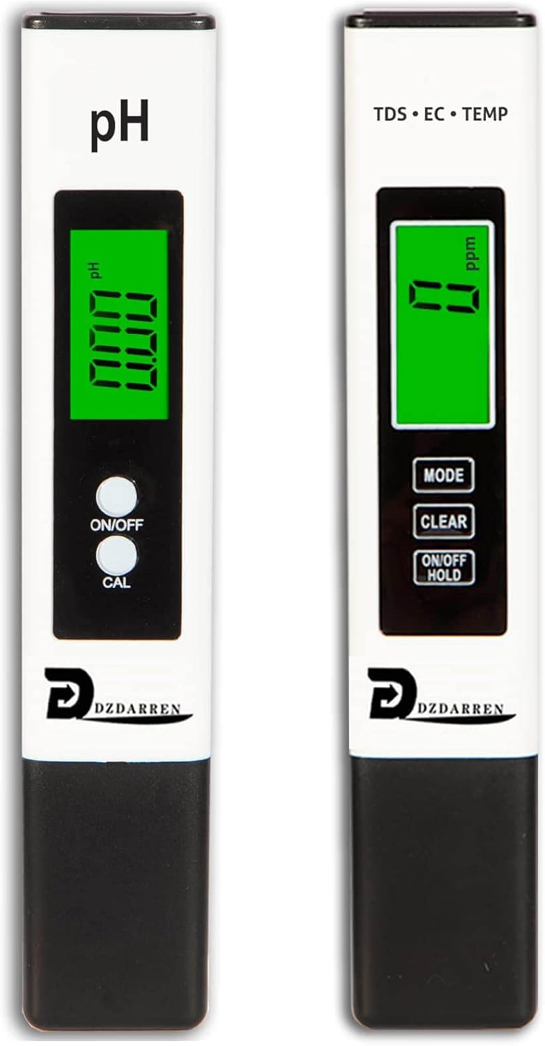 Tds Meter Digital Water Tester, High Accuracy Digital pH/TDS/EC/Temp Pen Set Perfect for Hydroponics, Pools, Aquarium, Drinking Water, Wine/Beer Brewing, Hot Tub, Spa
