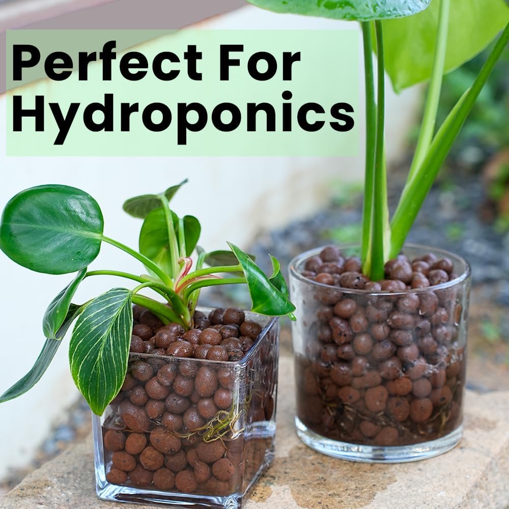 5LBS Organic Expanded Leca Clay Pebbles for Plants 4mm-16mm Lightweight